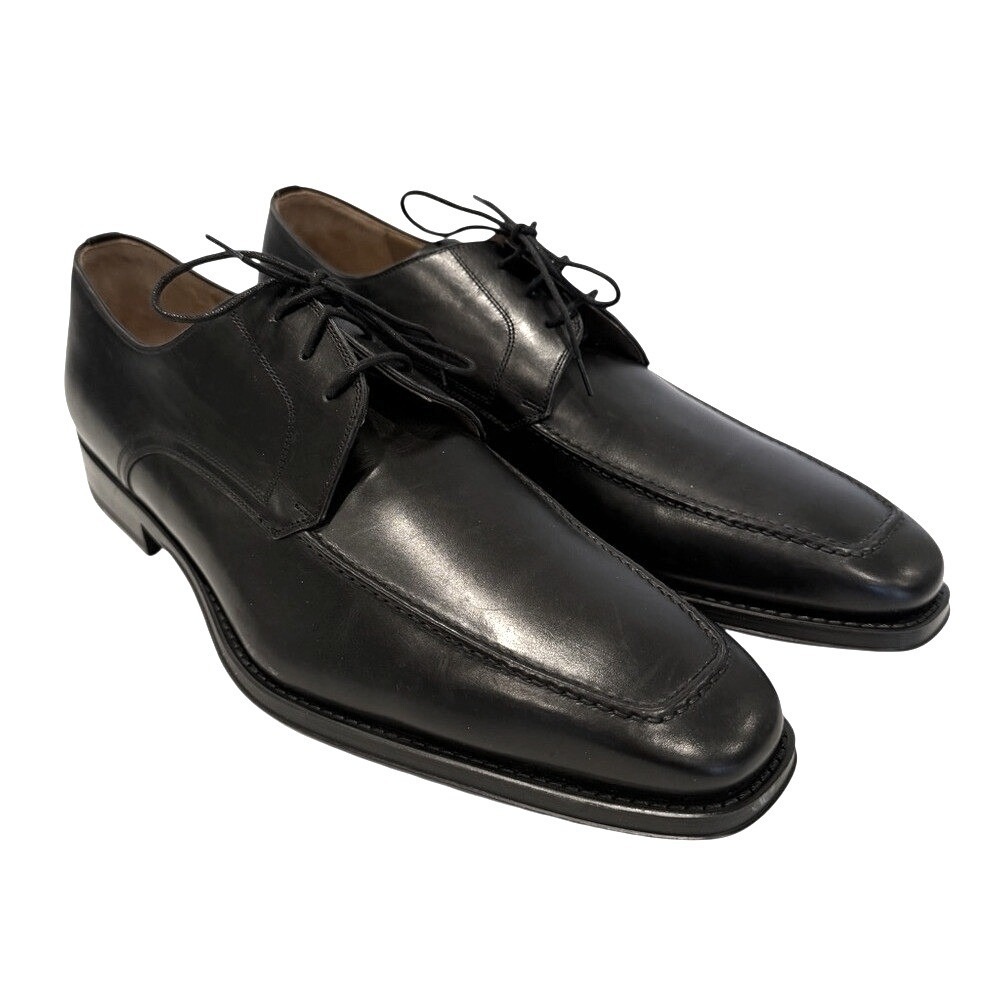 Magnanni Pardo Derby Oxfords Black Leather Men's 13‎ Dress Shoe Quiet Luxury